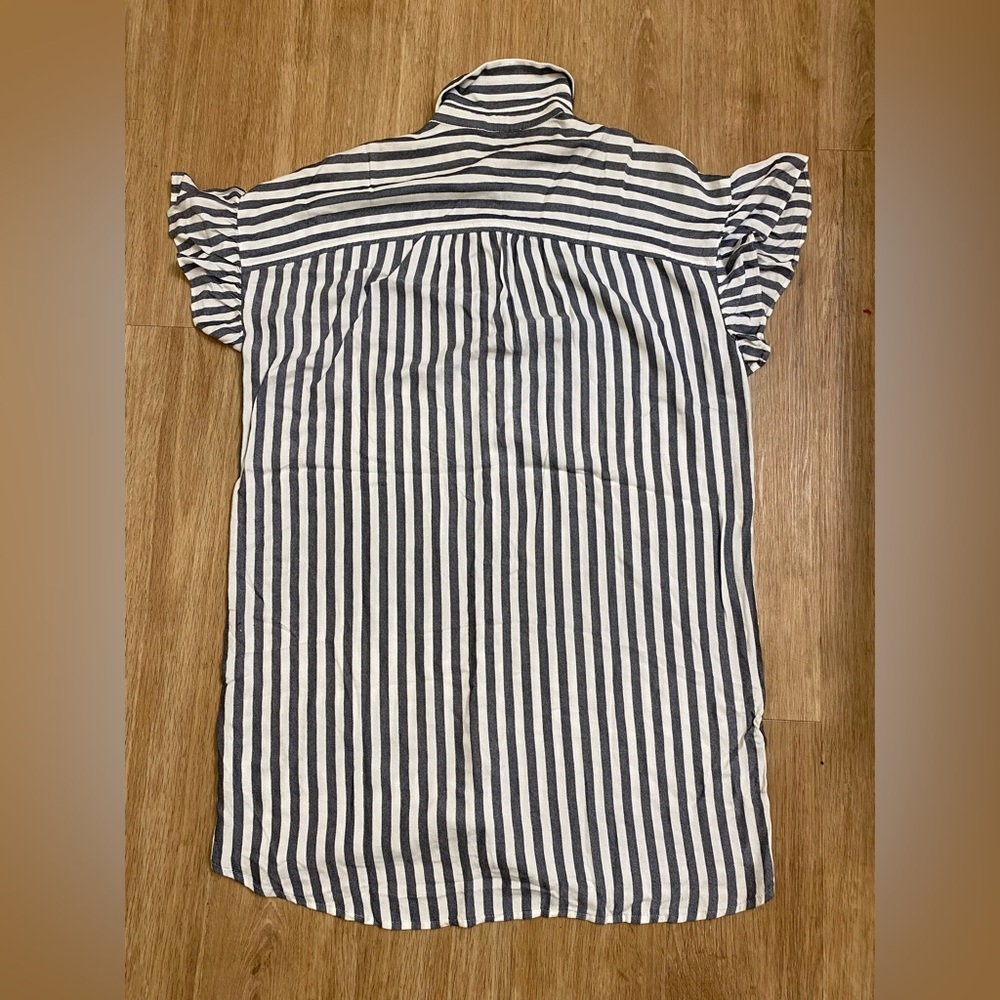 Madewell gray and White Striped Dress - Picture 3 of 7
